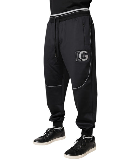 Dolce & Gabbana Black Polyester Logo Jogger Pants – IT60 | 3XL par Dolce & Gabbana | Disponible sur Sandy Store ByNet