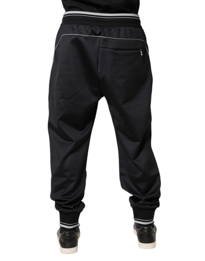 Dolce & Gabbana Black Polyester Logo Jogger Pants – IT60 | 3XL par Dolce & Gabbana | Disponible sur Sandy Store ByNet