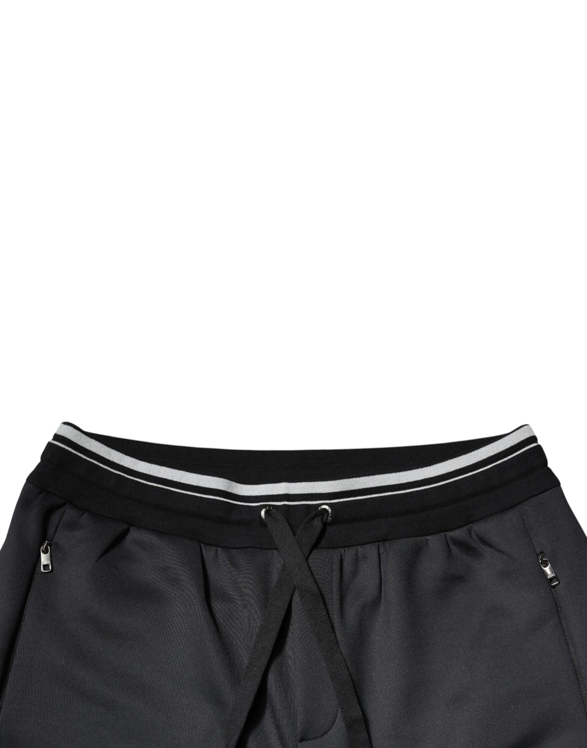 Dolce & Gabbana Black Polyester Logo Jogger Pants – IT60 | 3XL par Dolce & Gabbana | Disponible sur Sandy Store ByNet