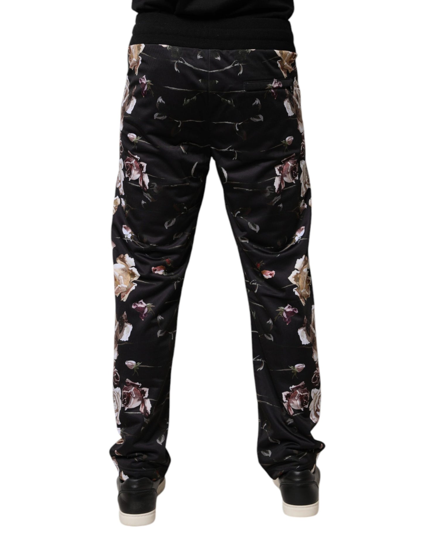Dolce & Gabbana Black Floral Polyester Jogger Pants – IT44 | XS par Dolce & Gabbana | Disponible sur Sandy Store ByNet
