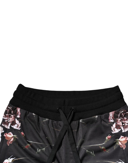 Dolce & Gabbana Black Floral Polyester Jogger Pants – IT44 | XS par Dolce & Gabbana | Disponible sur Sandy Store ByNet