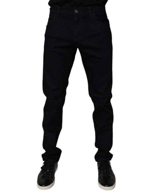 Dolce & Gabbana Black Cotton Stretch Slim Fit Men Denim Jeans – IT50 | L par Dolce & Gabbana | Disponible sur Sandy Store ByNet