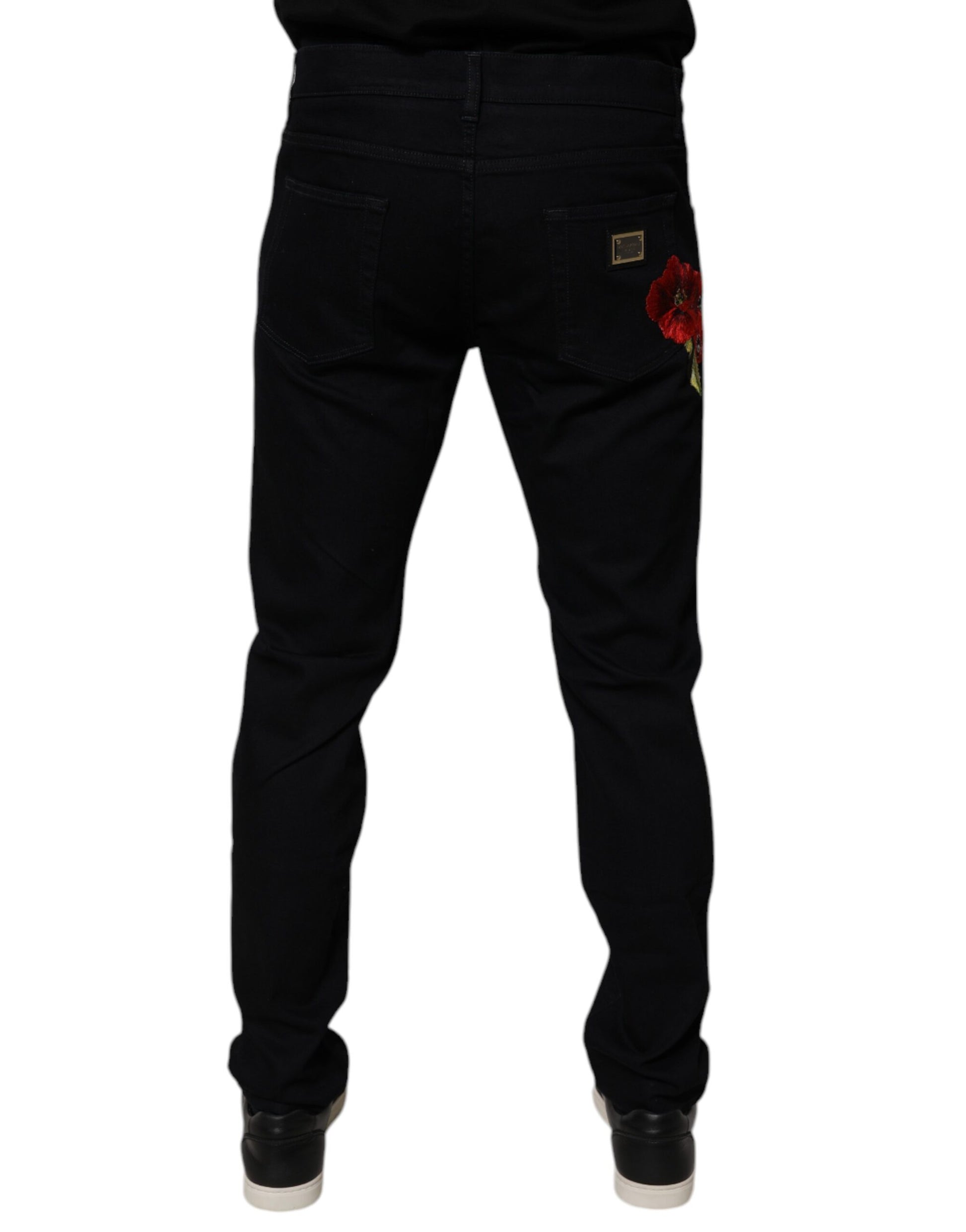 Dolce & Gabbana Black Cotton Stretch Slim Fit Men Denim Jeans – IT50 | L par Dolce & Gabbana | Disponible sur Sandy Store ByNet