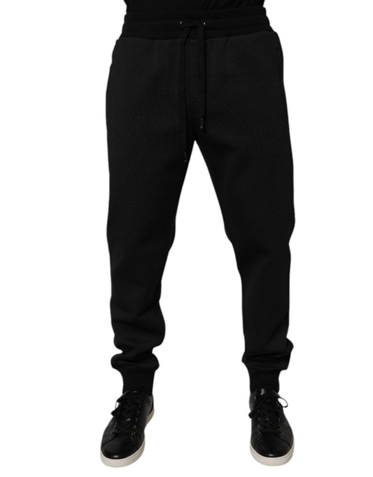Dolce & Gabbana Black Polyester Men Jogger Sweatpants Pants – IT46 | S par Dolce & Gabbana | Disponible sur Sandy Store ByNet
