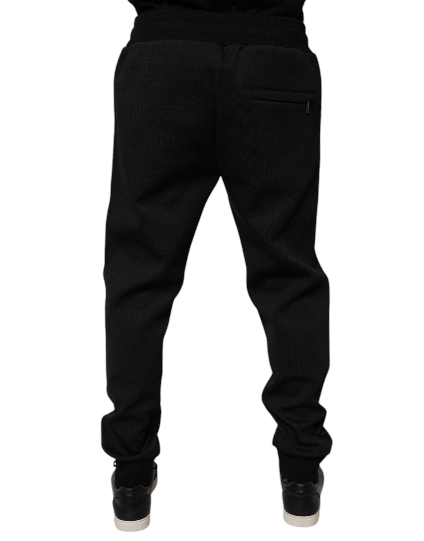 Dolce & Gabbana Black Polyester Men Jogger Sweatpants Pants – IT46 | S par Dolce & Gabbana | Disponible sur Sandy Store ByNet