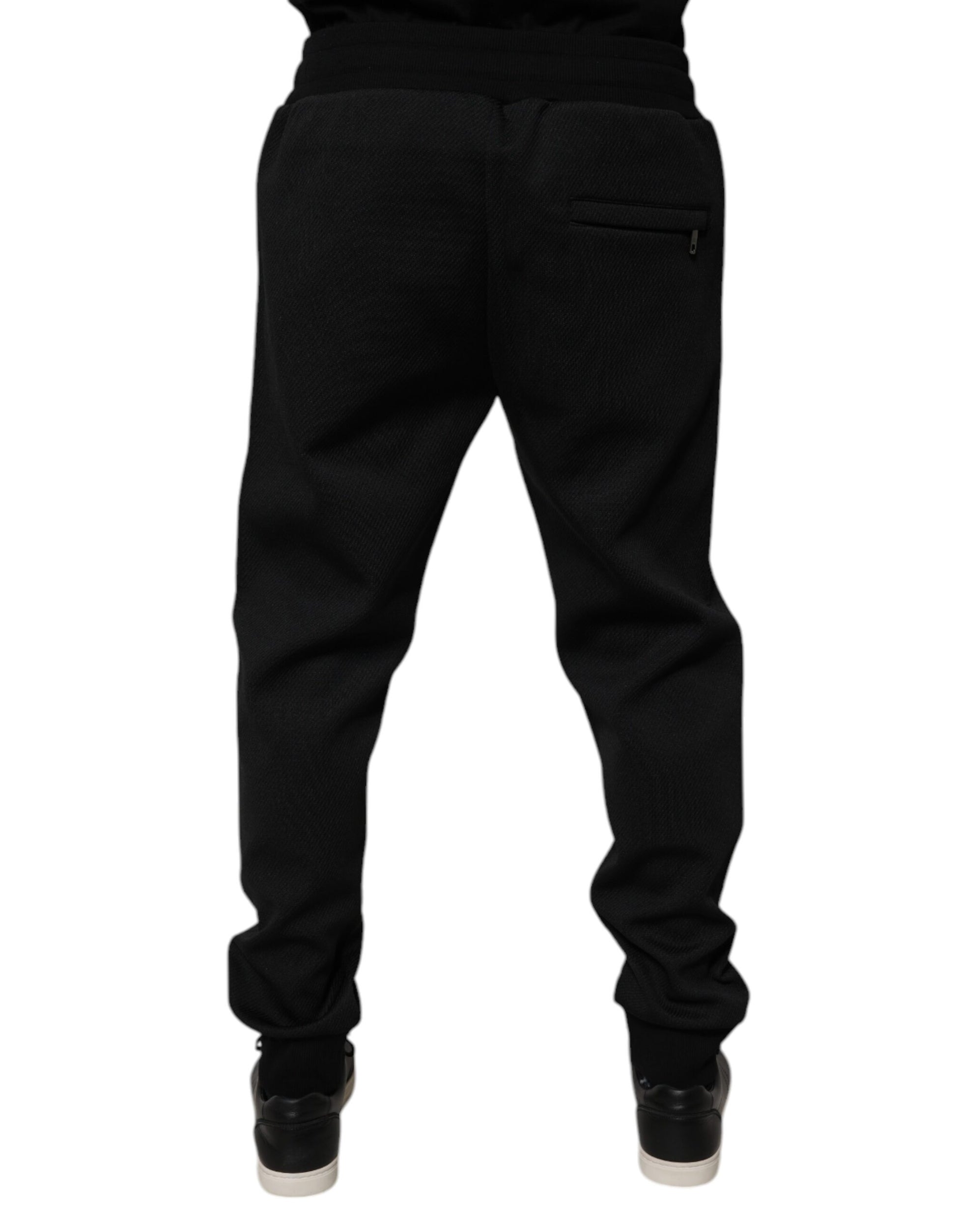 Dolce & Gabbana Black Polyester Men Jogger Sweatpants Pants – IT46 | S par Dolce & Gabbana | Disponible sur Sandy Store ByNet