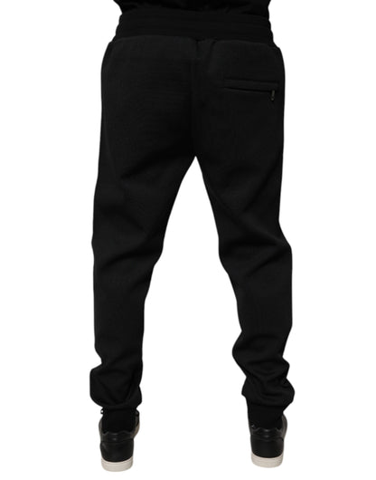 Dolce & Gabbana Black Polyester Men Jogger Sweatpants Pants – IT46 | S par Dolce & Gabbana | Disponible sur Sandy Store ByNet