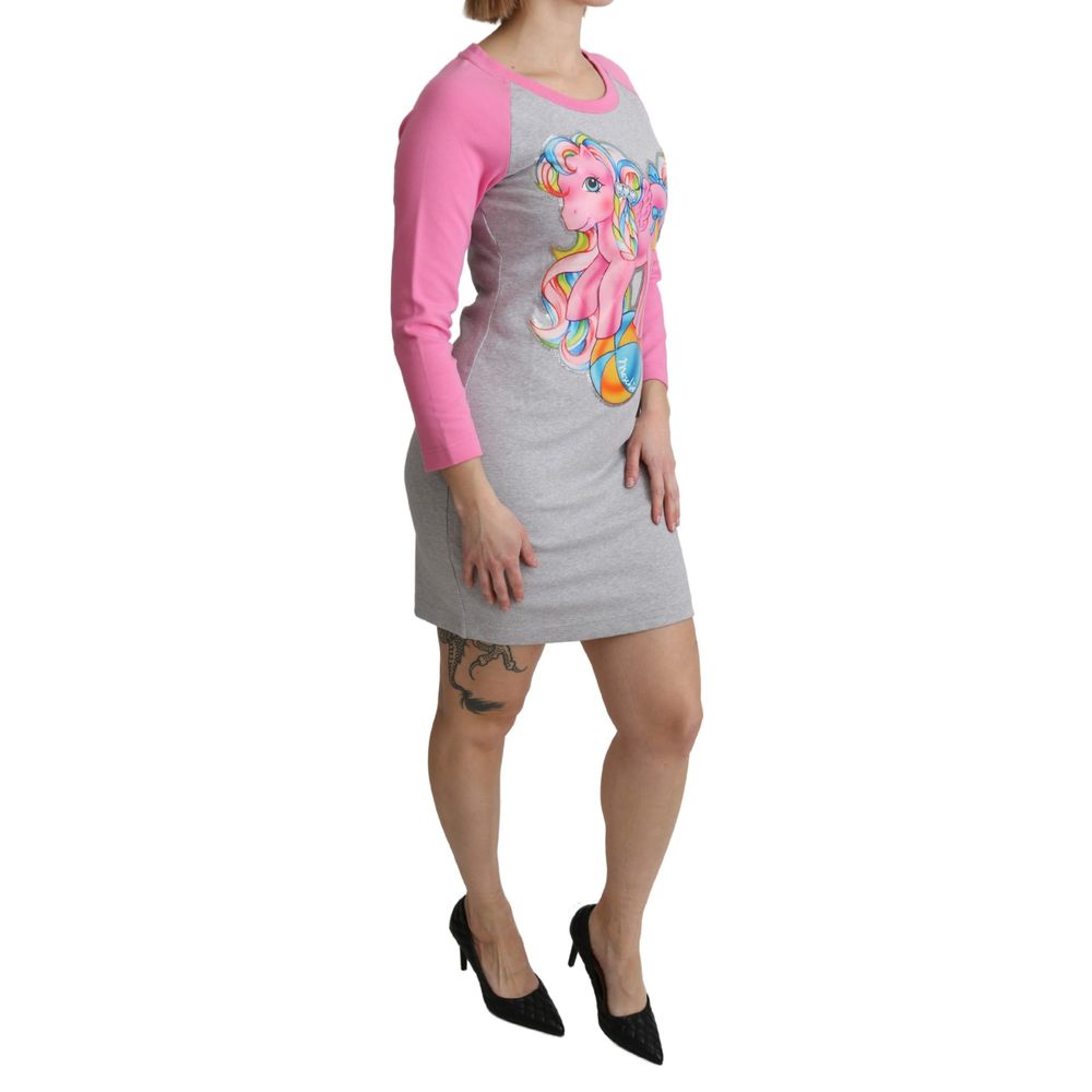 Moschino Gray Cotton Dress