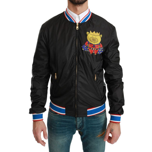 Dolce & Gabbana Black Material Jacket – IT52 | XL par Dolce & Gabbana | Disponible sur Sandy Store ByNet