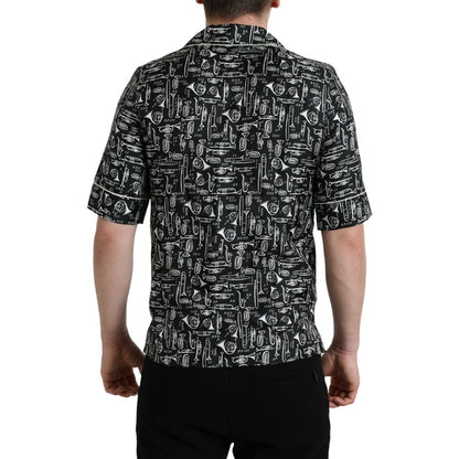 Dolce & Gabbana Black Silk T-Shirt – 40 par Dolce & Gabbana | Disponible sur Sandy Store ByNet