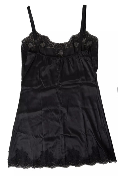 Dolce &amp; Gabbana Sultry Black Silk Camisole Top