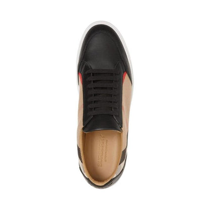 Burberry Black Leather New Salmond Sneakers – EU37/US7 par Burberry | Disponible sur Sandy Store ByNet