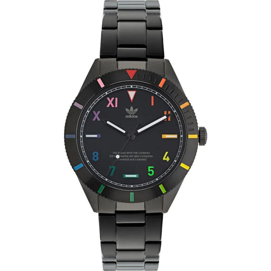 Adidas Black Stainless Steel Stainless Steel Watch