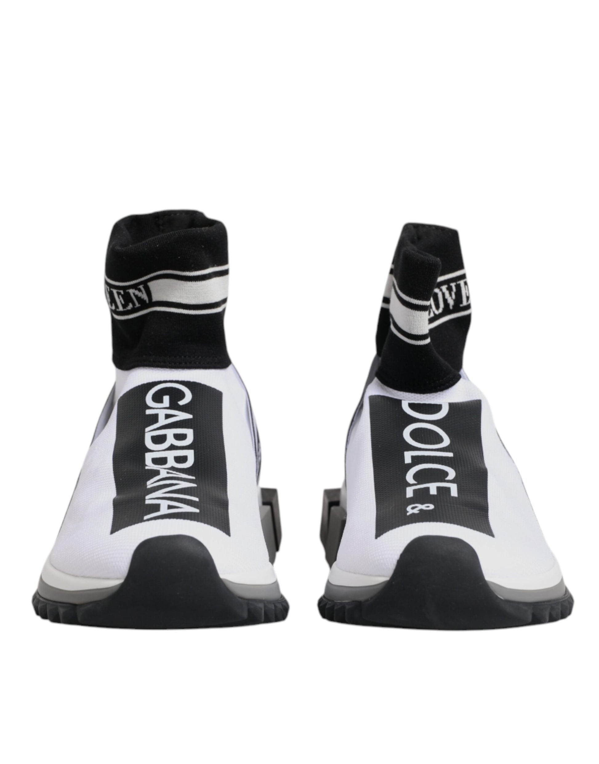 Dolce & Gabbana White Black Sorrento Socks Sneakers Shoes – EU38/US7.5 par Dolce & Gabbana | Disponible sur Sandy Store ByNet