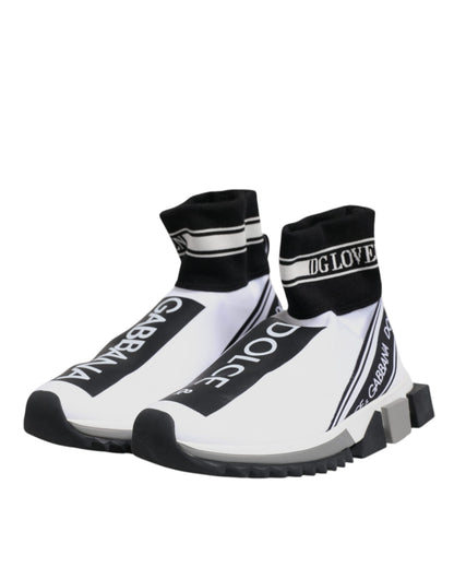 Dolce & Gabbana White Black Sorrento Socks Sneakers Shoes – EU38/US7.5 par Dolce & Gabbana | Disponible sur Sandy Store ByNet