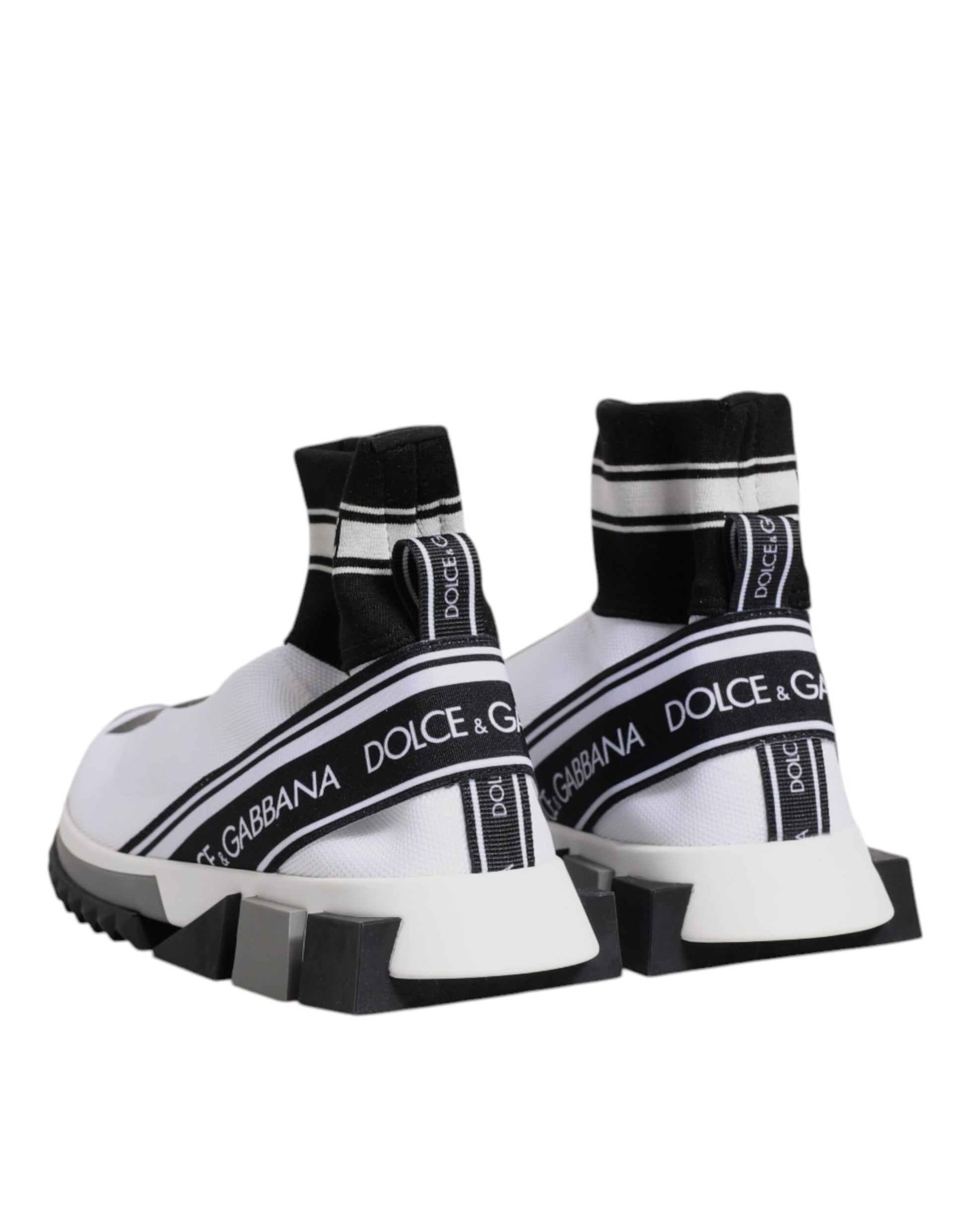 Dolce & Gabbana White Black Sorrento Socks Sneakers Shoes – EU38/US7.5 par Dolce & Gabbana | Disponible sur Sandy Store ByNet
