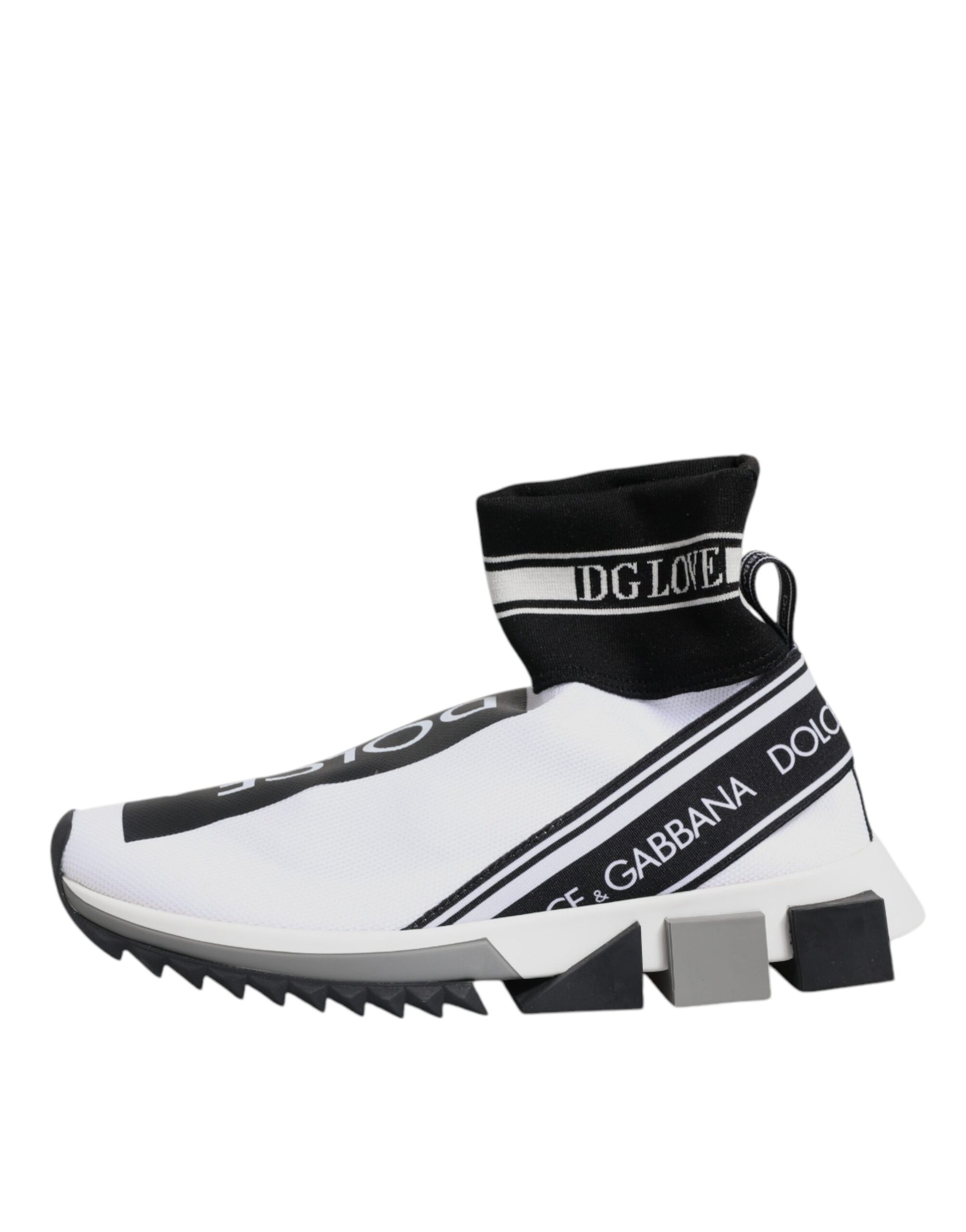 Dolce & Gabbana White Black Sorrento Socks Sneakers Shoes – EU38/US7.5 par Dolce & Gabbana | Disponible sur Sandy Store ByNet