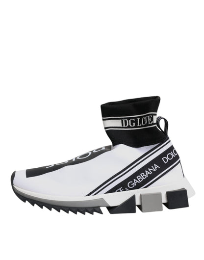 Dolce & Gabbana White Black Sorrento Socks Sneakers Shoes – EU38/US7.5 par Dolce & Gabbana | Disponible sur Sandy Store ByNet