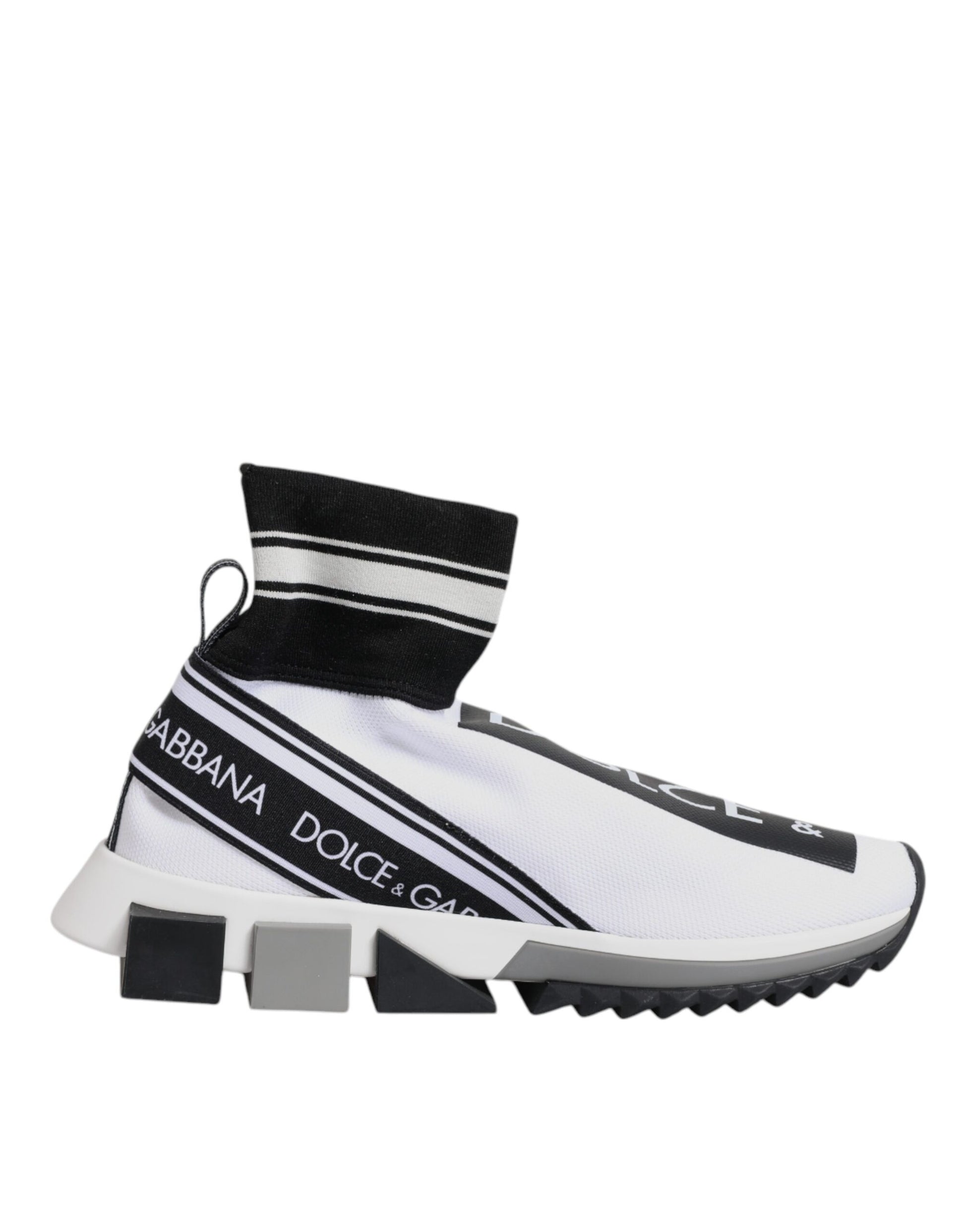 Dolce & Gabbana White Black Sorrento Socks Sneakers Shoes – EU38/US7.5 par Dolce & Gabbana | Disponible sur Sandy Store ByNet