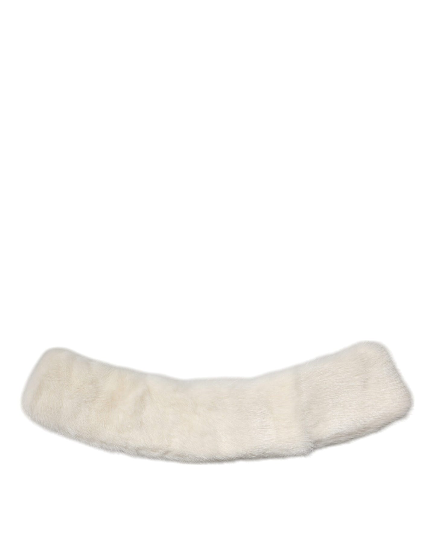 Bufanda Dolce &amp; Gabbana con cuello de piel de visón blanco para mujer