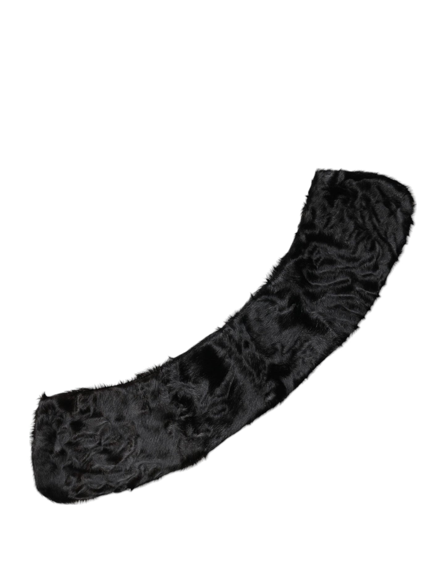 Bufanda cruzada para el cuello Dolce &amp; Gabbana con cuello de piel de cordero negra para mujer