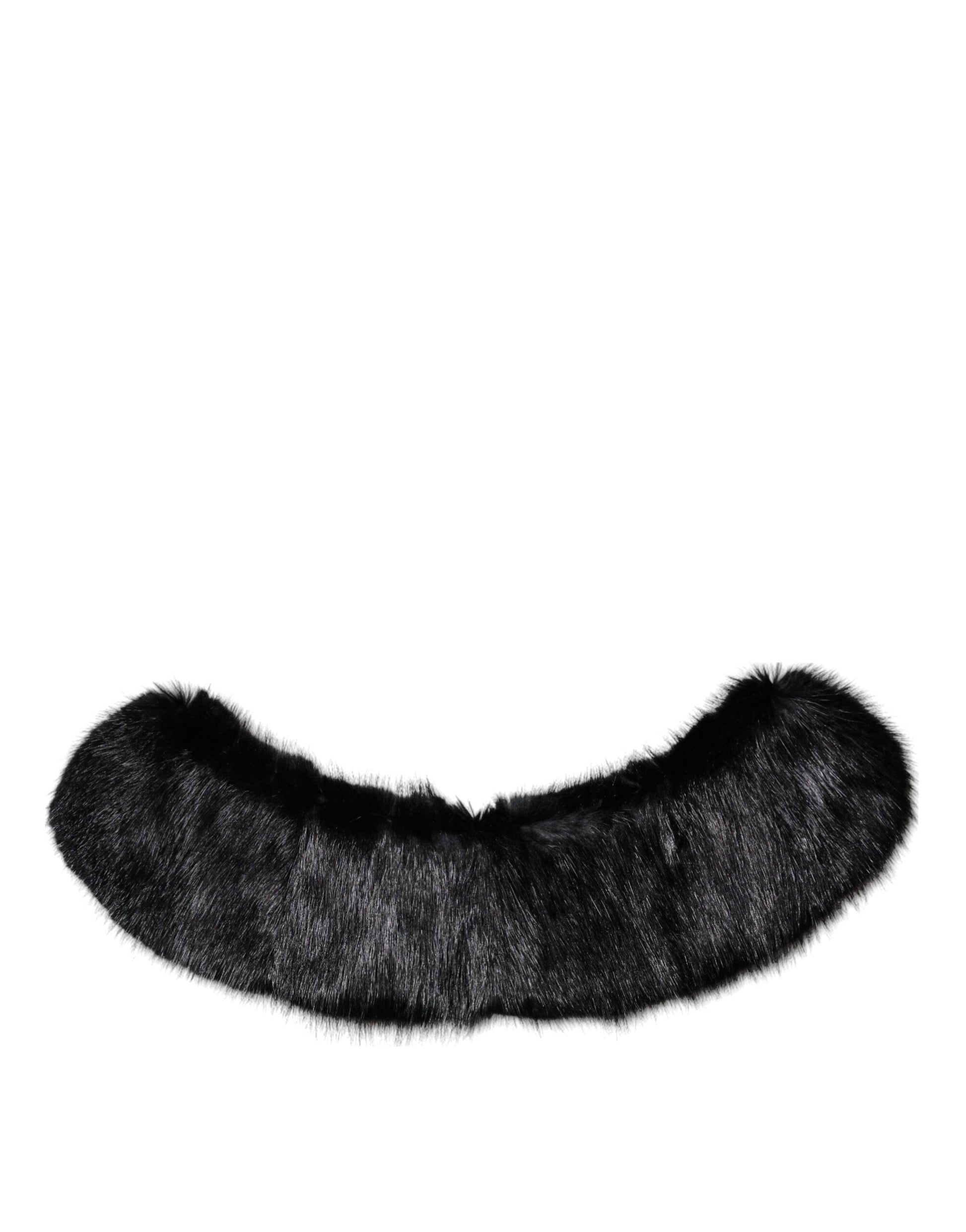 Dolce & Gabbana Black Fur Shawl Neck Wrap Cover Collar Scarf – IT40|S par Dolce & Gabbana | Disponible sur Sandy Store ByNet