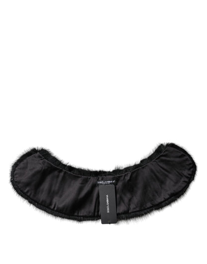Dolce & Gabbana Black Fur Shawl Neck Wrap Cover Collar Scarf – IT40|S par Dolce & Gabbana | Disponible sur Sandy Store ByNet