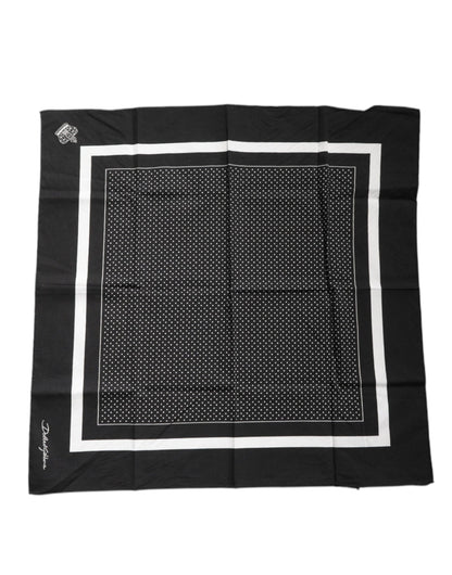 Dolce & Gabbana Black Polka Dots Cotton Handkerchief Scarf – par Dolce & Gabbana | Disponible sur Sandy Store ByNet