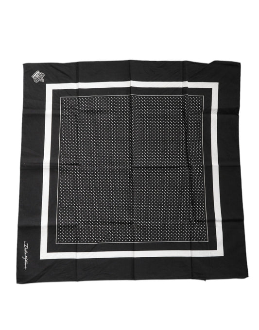 Dolce & Gabbana Black Polka Dots Cotton Handkerchief Scarf – par Dolce & Gabbana | Disponible sur Sandy Store ByNet