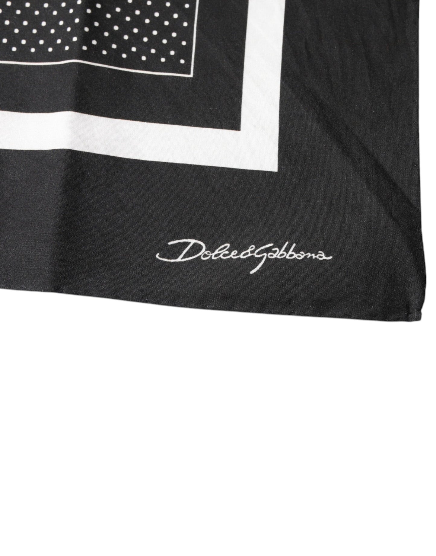 Dolce & Gabbana Black Polka Dots Cotton Handkerchief Scarf – par Dolce & Gabbana | Disponible sur Sandy Store ByNet