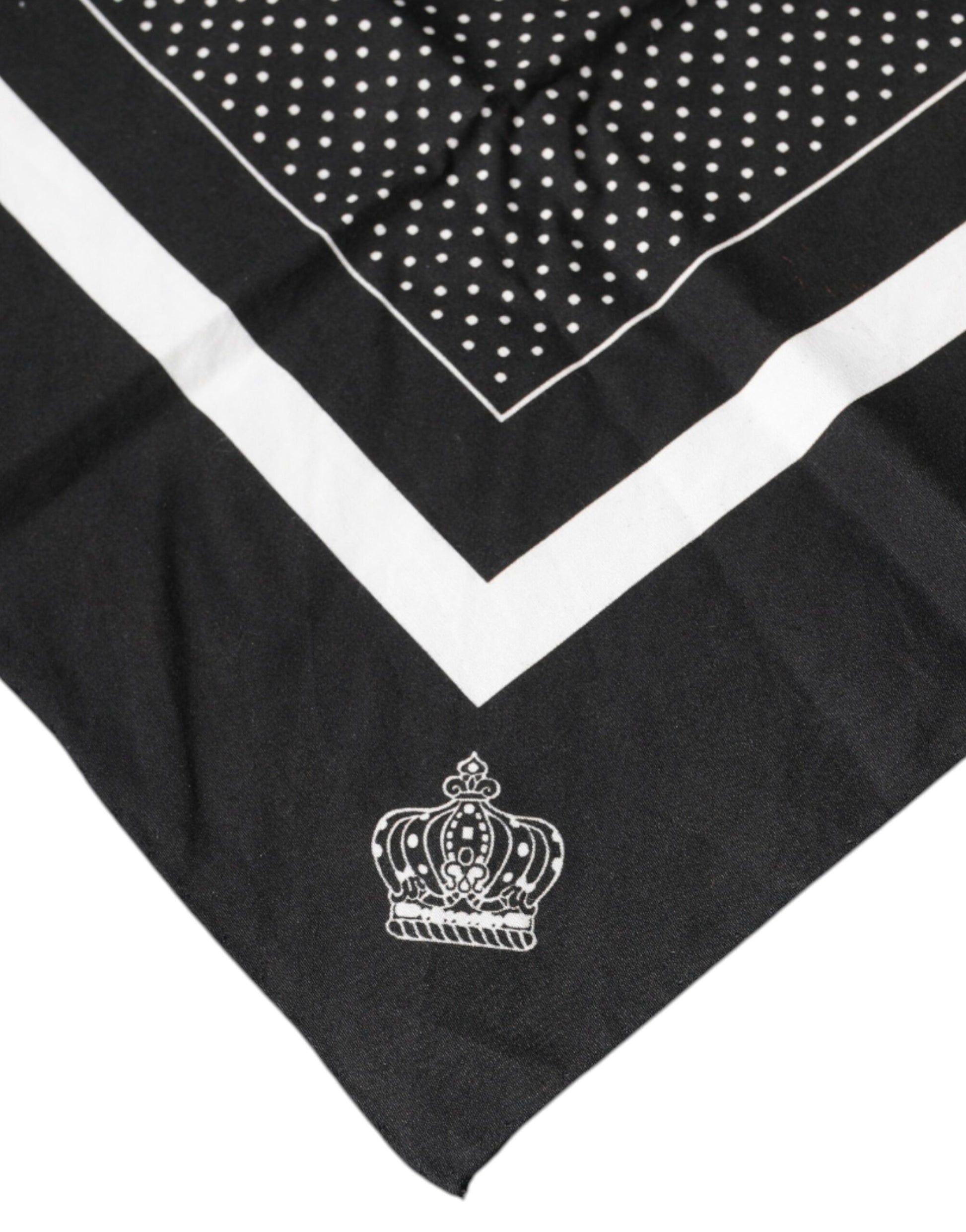 Dolce & Gabbana Black Polka Dots Cotton Handkerchief Scarf – par Dolce & Gabbana | Disponible sur Sandy Store ByNet