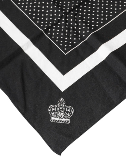 Dolce & Gabbana Black Polka Dots Cotton Handkerchief Scarf – par Dolce & Gabbana | Disponible sur Sandy Store ByNet