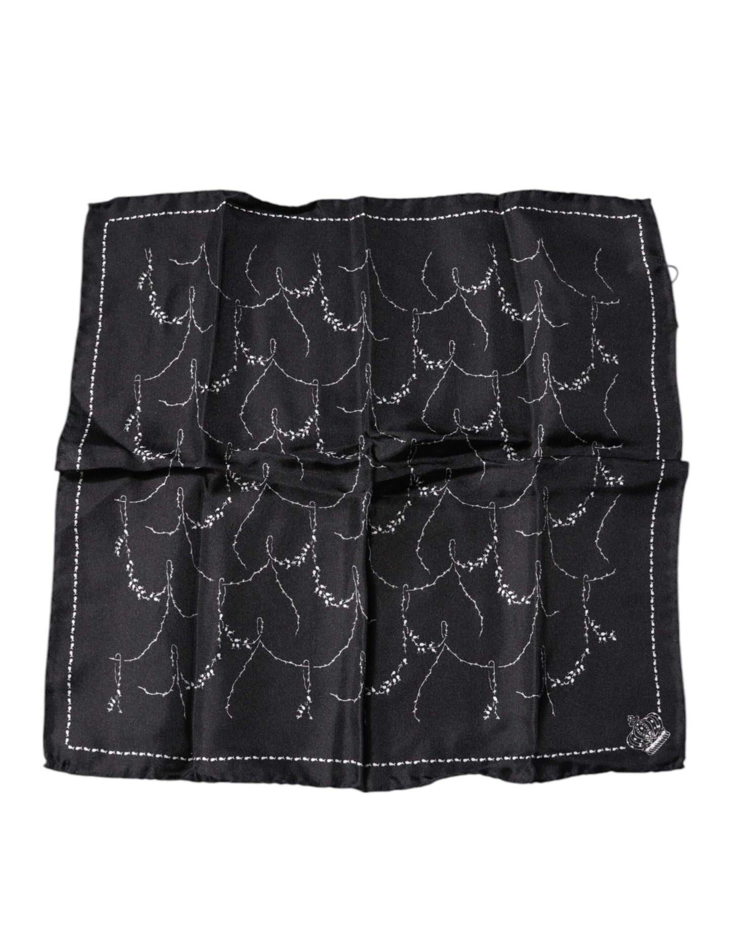 Pañuelo de seda estampado negro de Dolce &amp; Gabbana