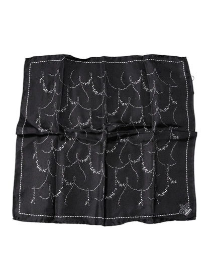 Pañuelo de seda estampado negro de Dolce &amp; Gabbana