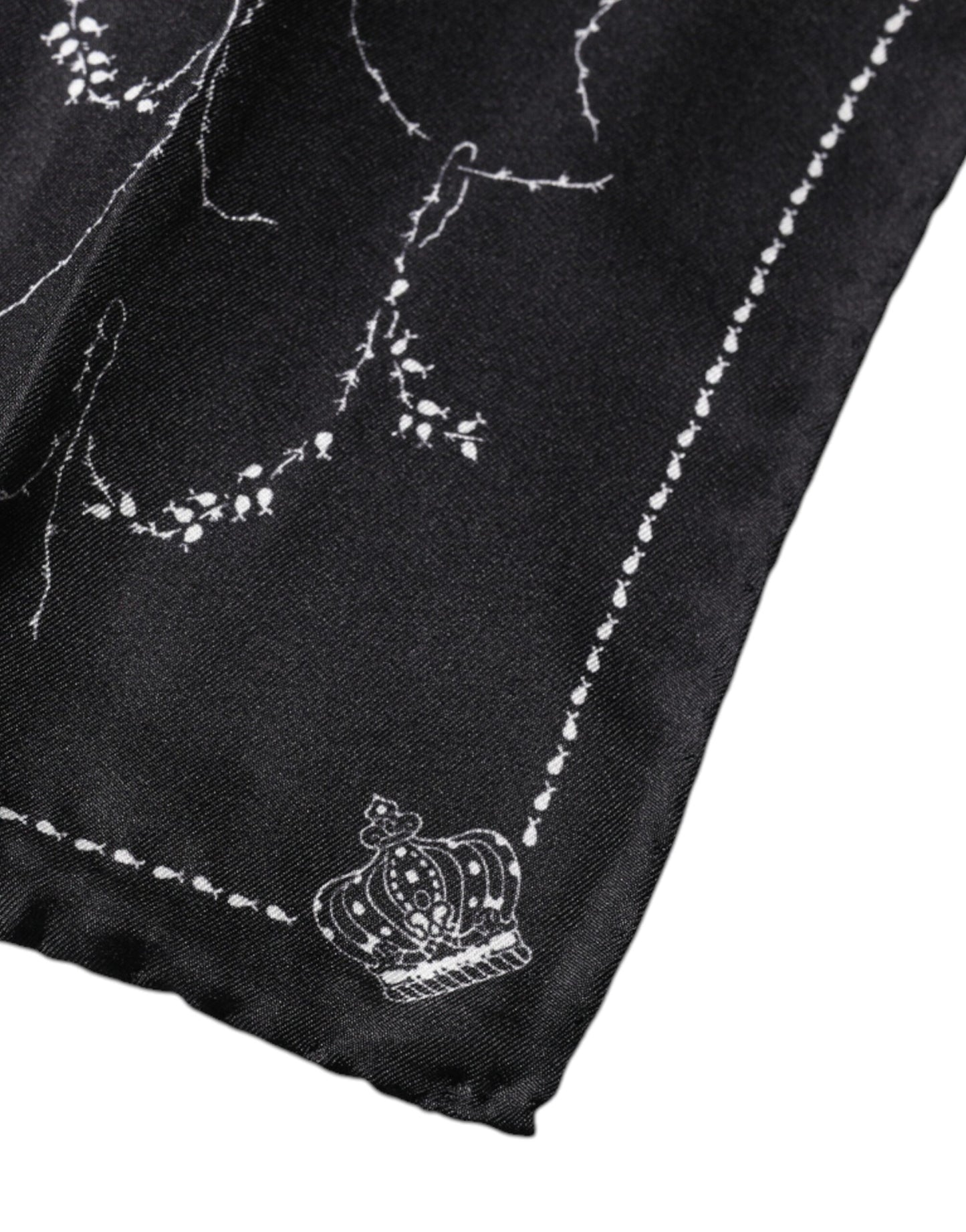 Pañuelo de seda estampado negro de Dolce &amp; Gabbana