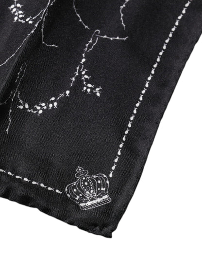 Pañuelo de seda estampado negro de Dolce &amp; Gabbana