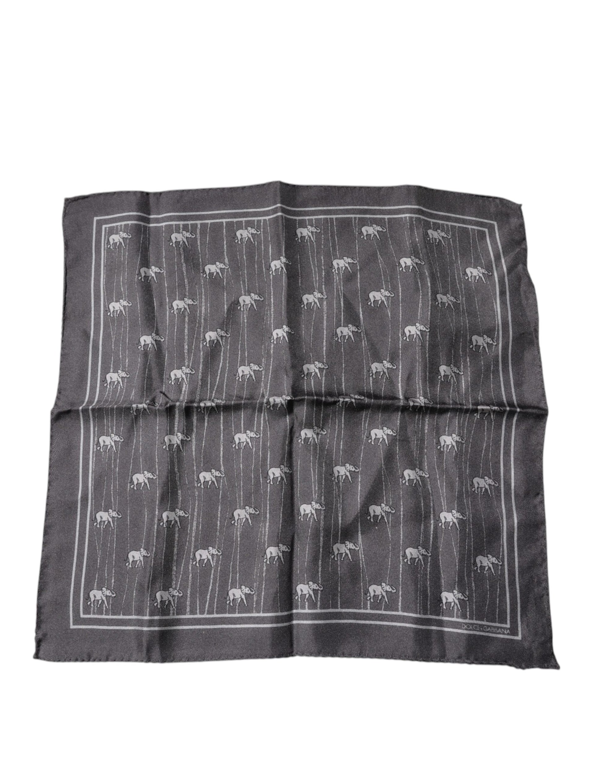 Dolce & Gabbana Brown Elephant Fantasy Handkerchief Scarf – par Dolce & Gabbana | Disponible sur Sandy Store ByNet