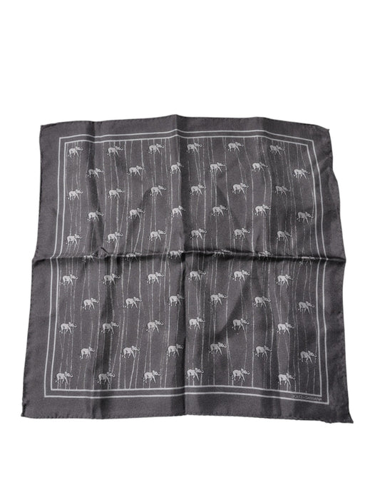 Dolce & Gabbana Brown Elephant Fantasy Handkerchief Scarf – par Dolce & Gabbana | Disponible sur Sandy Store ByNet