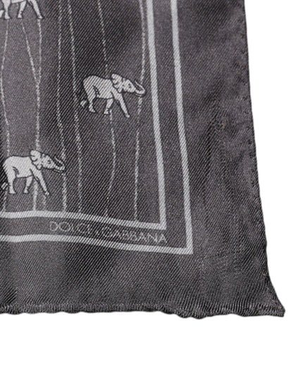 Dolce & Gabbana Brown Elephant Fantasy Handkerchief Scarf – par Dolce & Gabbana | Disponible sur Sandy Store ByNet