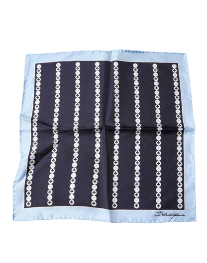 Pañuelo de seda con forma de corazón azul de Dolce &amp; Gabbana