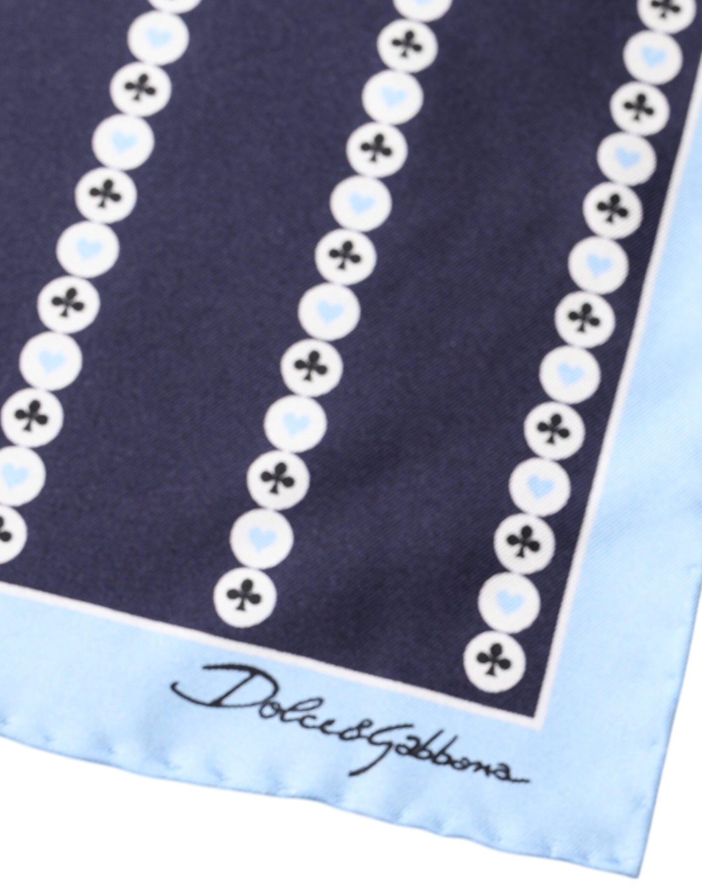 Pañuelo de seda con forma de corazón azul de Dolce &amp; Gabbana