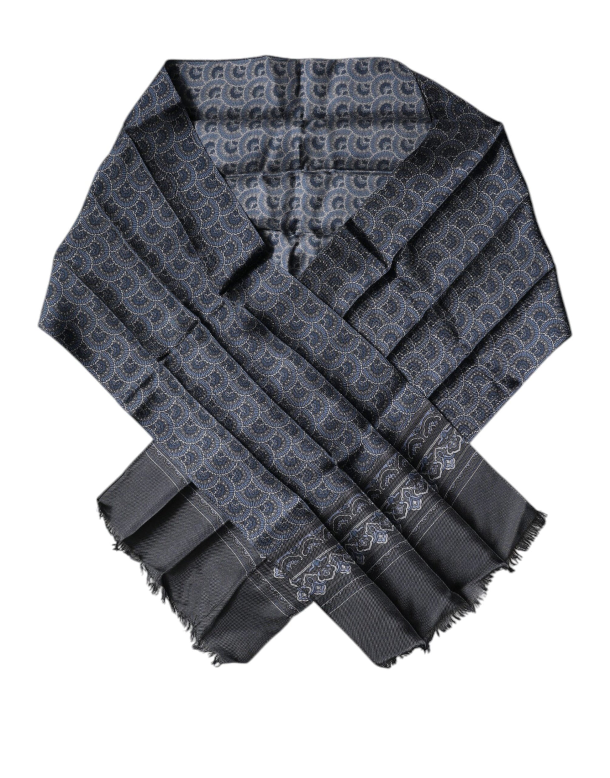 Dolce & Gabbana Dark Blue Fantasy Silk Neck Wrap Shawl Scarf – par Dolce & Gabbana | Disponible sur Sandy Store ByNet