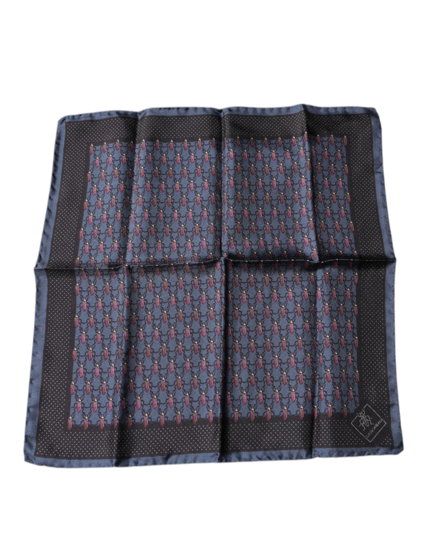 Dolce & Gabbana Dark Blue Beetle Square Handkerchief Scarf – par Dolce & Gabbana | Disponible sur Sandy Store ByNet