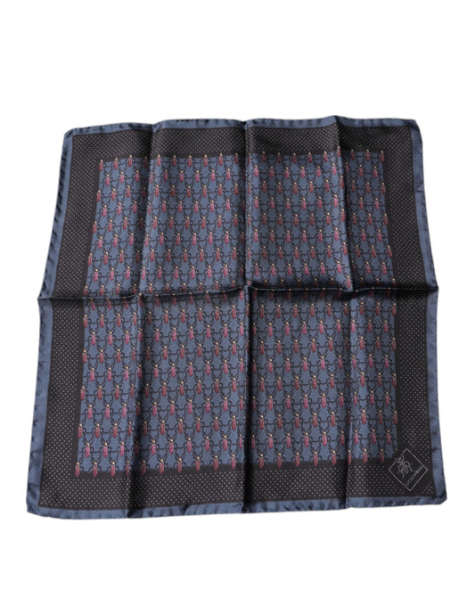 Dolce & Gabbana Dark Blue Beetle Square Handkerchief Scarf – par Dolce & Gabbana | Disponible sur Sandy Store ByNet