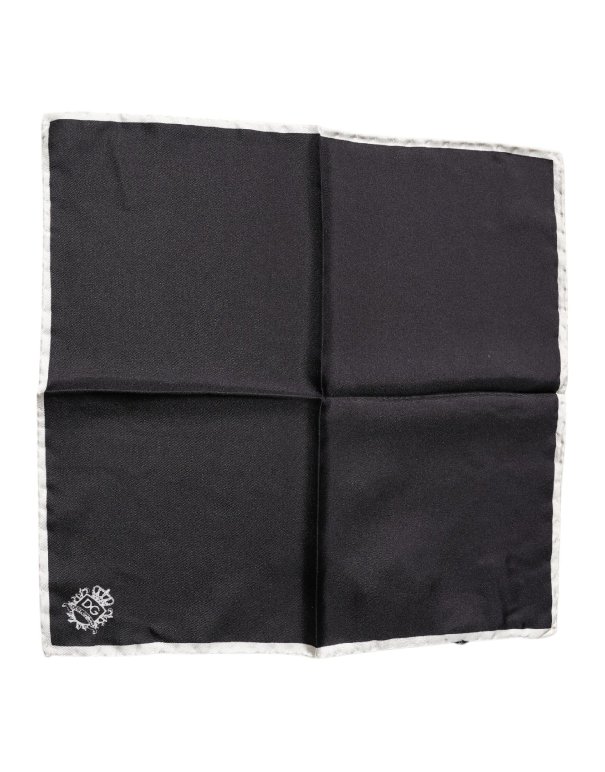 Dolce & Gabbana Black Crown Logo Square Handkerchief Scarf – par Dolce & Gabbana | Disponible sur Sandy Store ByNet