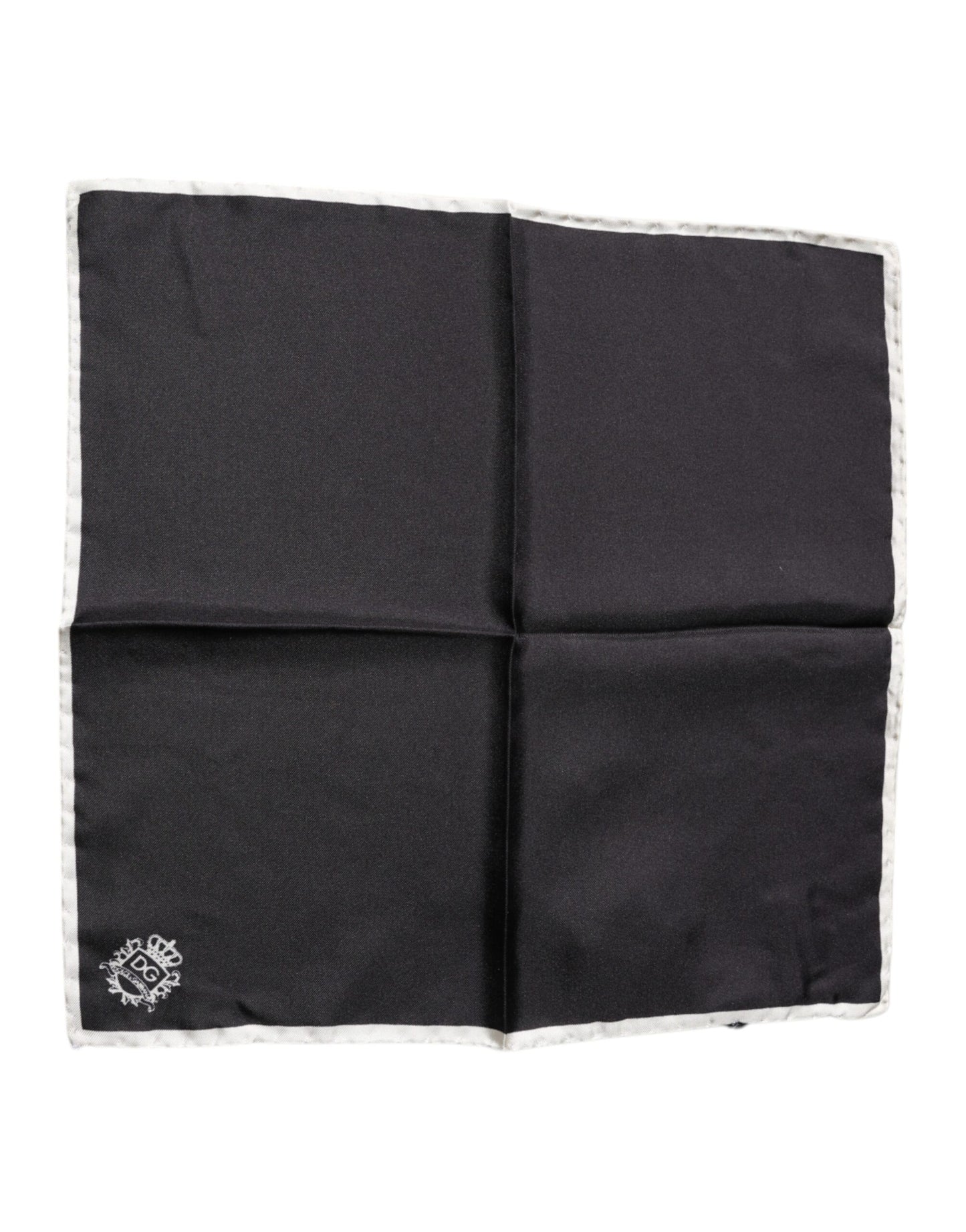 Dolce & Gabbana Black Crown Logo Square Handkerchief Scarf – par Dolce & Gabbana | Disponible sur Sandy Store ByNet