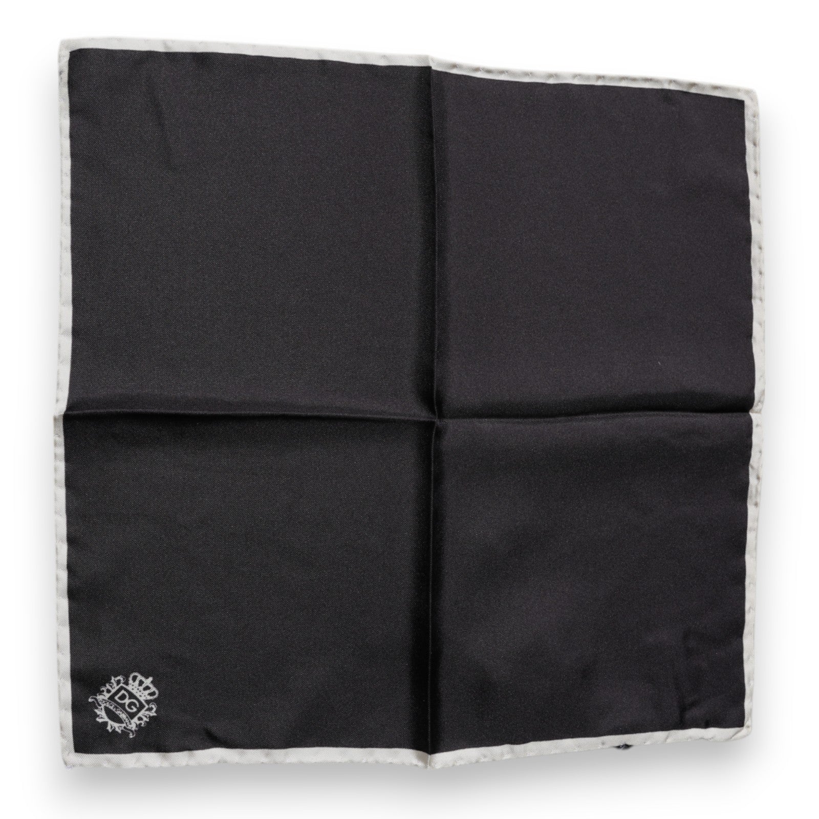 Dolce & Gabbana Black Crown Logo Square Handkerchief Scarf – par Dolce & Gabbana | Disponible sur Sandy Store ByNet