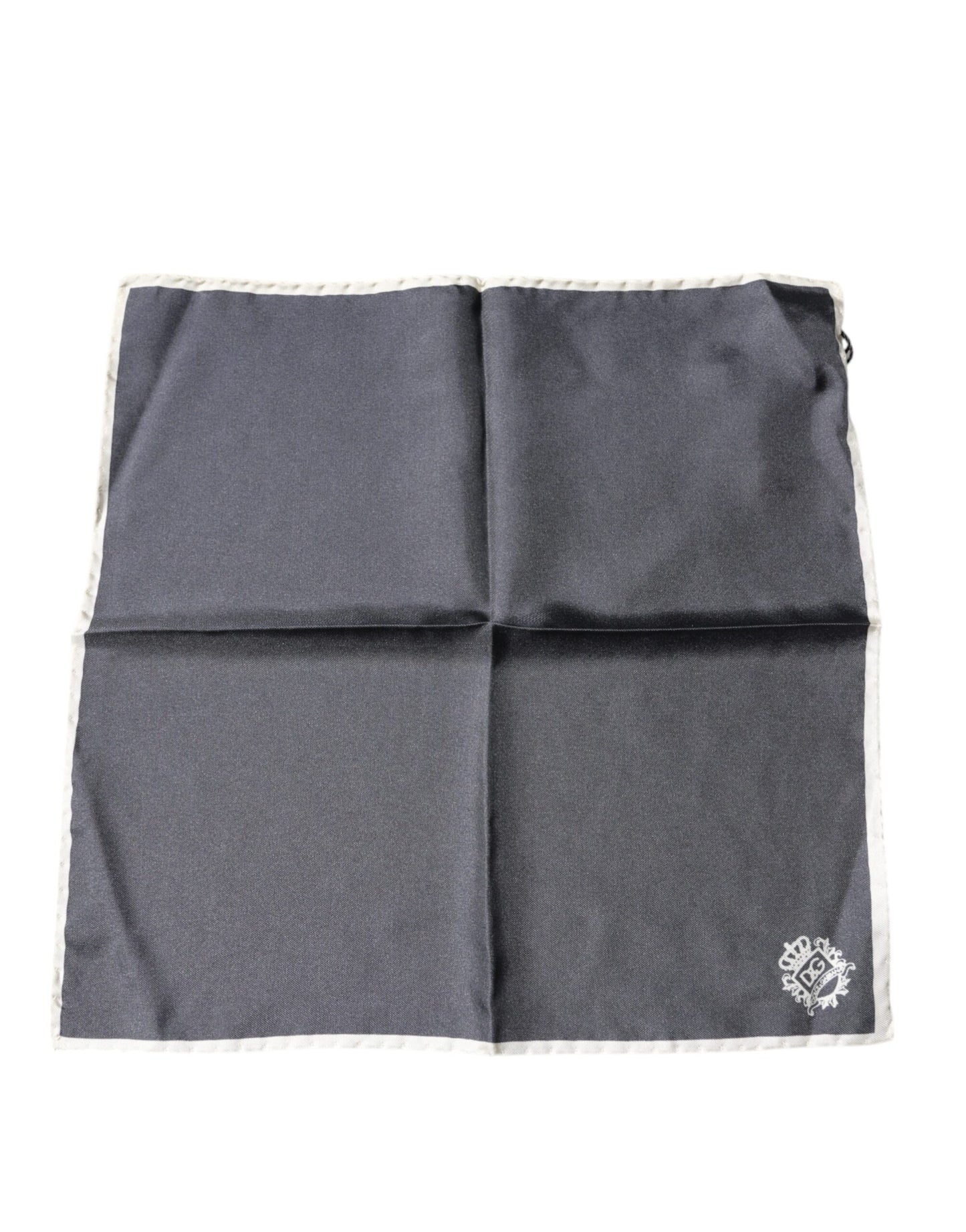 Dolce & Gabbana Gray Crown Logo Square Handkerchief Scarf – par Dolce & Gabbana | Disponible sur Sandy Store ByNet