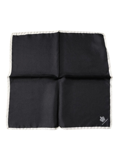 Dolce & Gabbana Black Crown Logo Square Handkerchief Scarf – par Dolce & Gabbana | Disponible sur Sandy Store ByNet