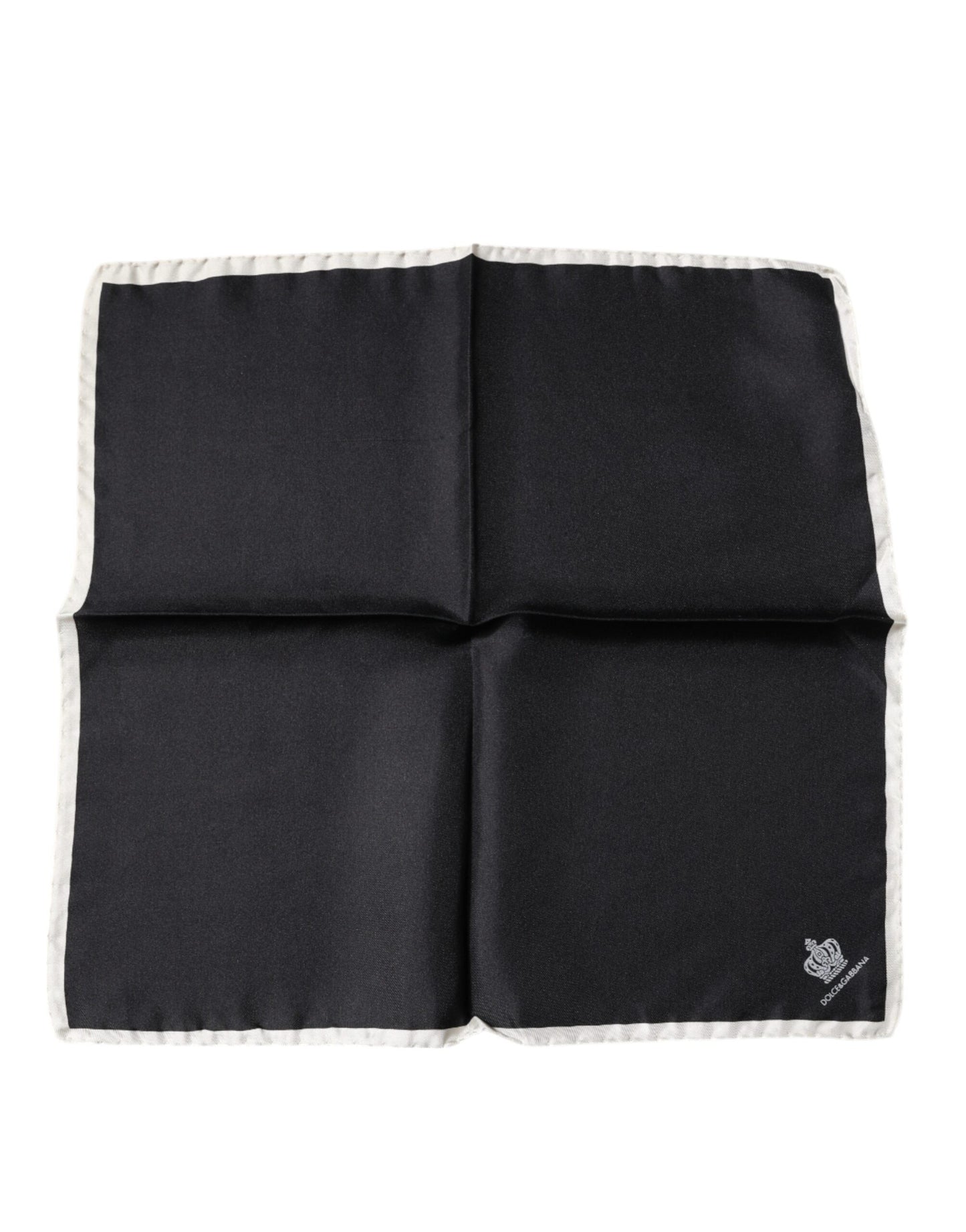 Dolce & Gabbana Black Crown Logo Square Handkerchief Scarf – par Dolce & Gabbana | Disponible sur Sandy Store ByNet